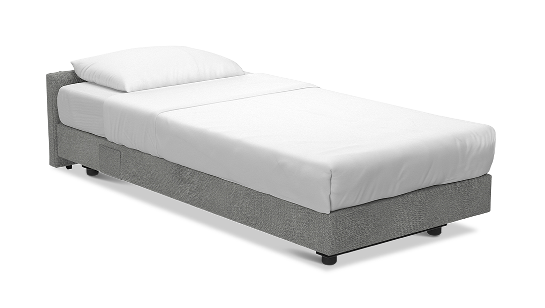 Mauro Upright boxspring Bed Grey