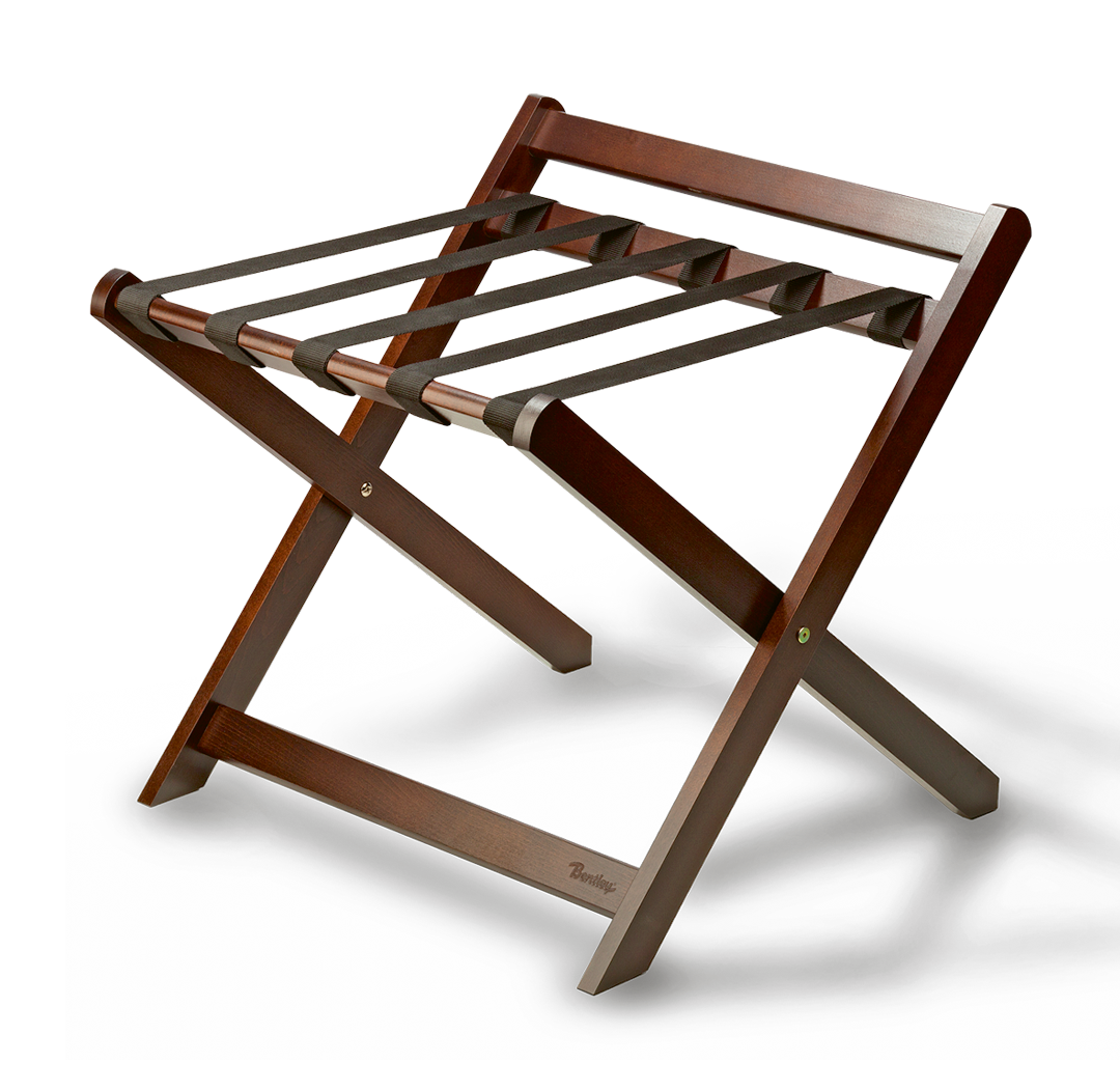 Sienna Luggage rack with back Mahogany