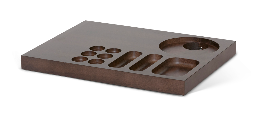 Xanthic Welcome tray Coffee and Tea Mahogany